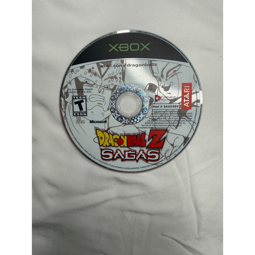 Dragon Ball Z Sagas Microsoft Xbox Original 2005 Atari Disc Only 26255DV